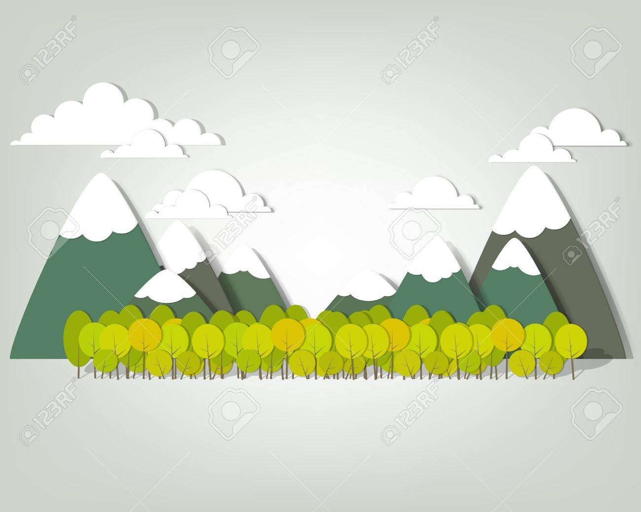 Mountain landscape creative vector applique - 15402371 Mountain landscape creative vector applique - 15402371