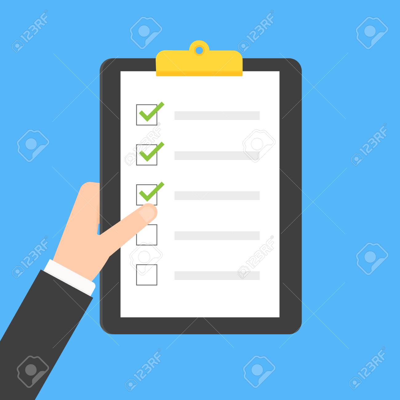 Hand Holding Clipboard Checklist Royalty Free SVG, Cliparts, Vectors, and  Stock Illustration. Image 80089531., image size:1300x1300