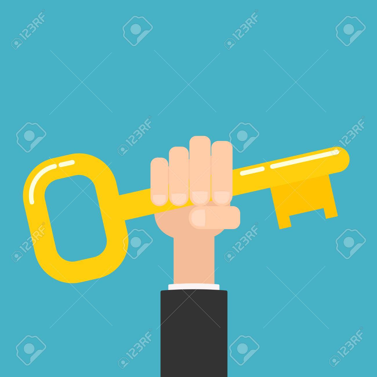 hand holding golden key. Vector illustration isolated - 80089847 hand holding golden key. Vector illustration isolated - 80089847