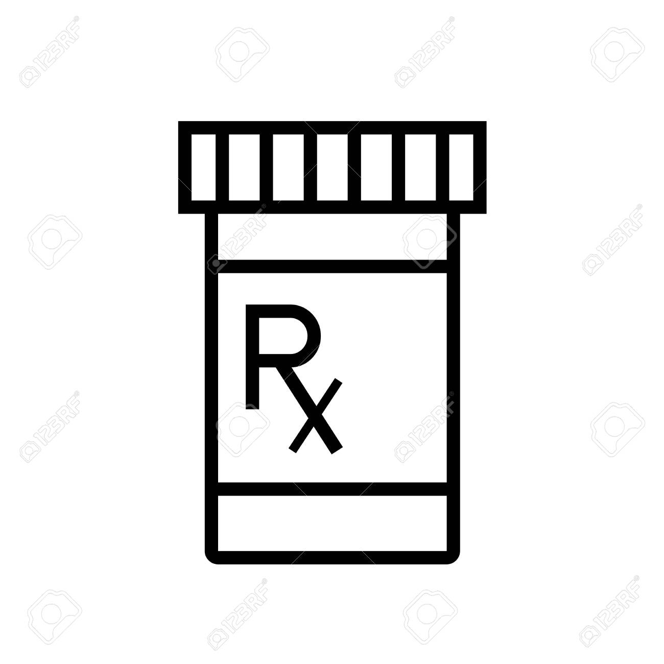 picture Pill Bottle Clipart Black And White prescription bottle black and white icon clipart image isolated