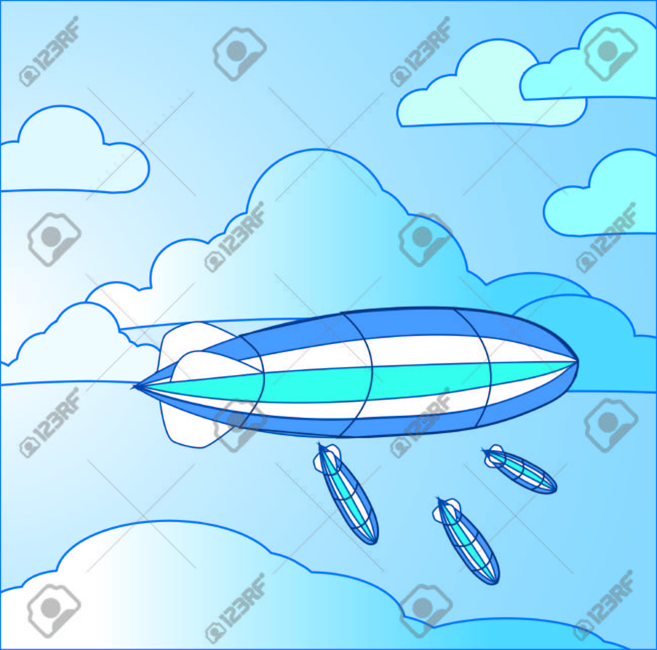飛行船のイラスト のイラスト素材 ベクタ Image 飛行船のイラスト のイラスト素材 ベクタ Image