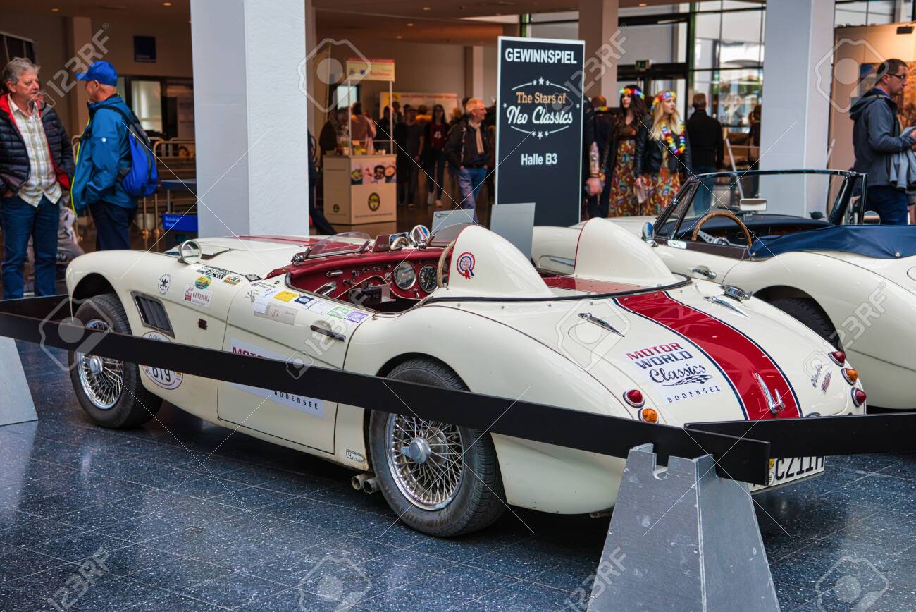 Friedrichshafen May 2019 Beige Austin Healey 3000 1962 Racing