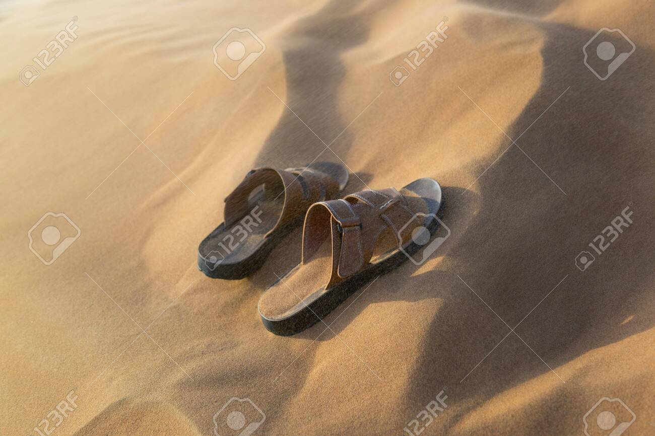 shoes in sand
