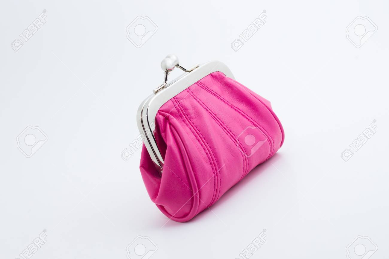 small pink clutch bag