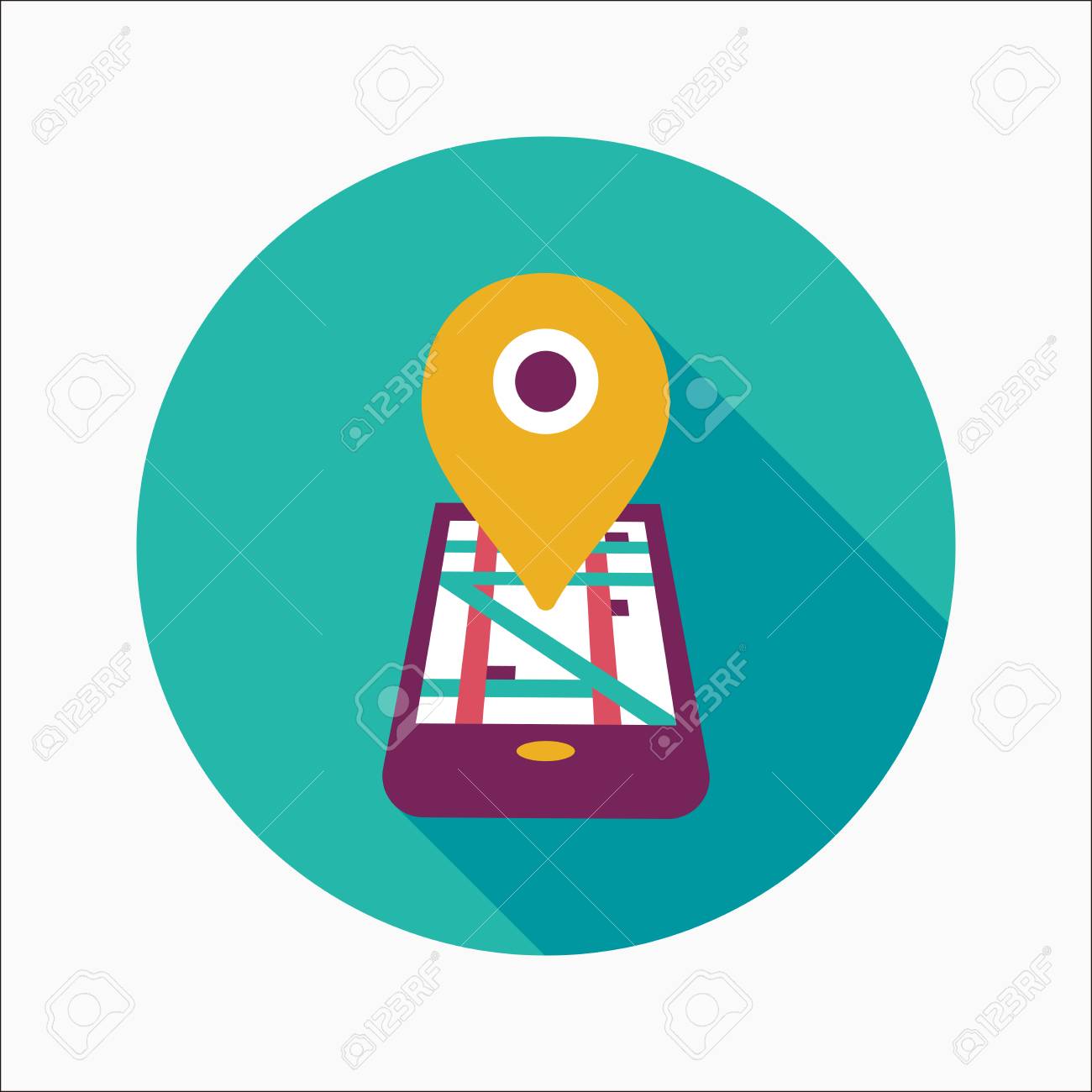 Navigation concept flat icon with long shadow - 30653130 Navigation concept flat icon with long shadow - 30653130