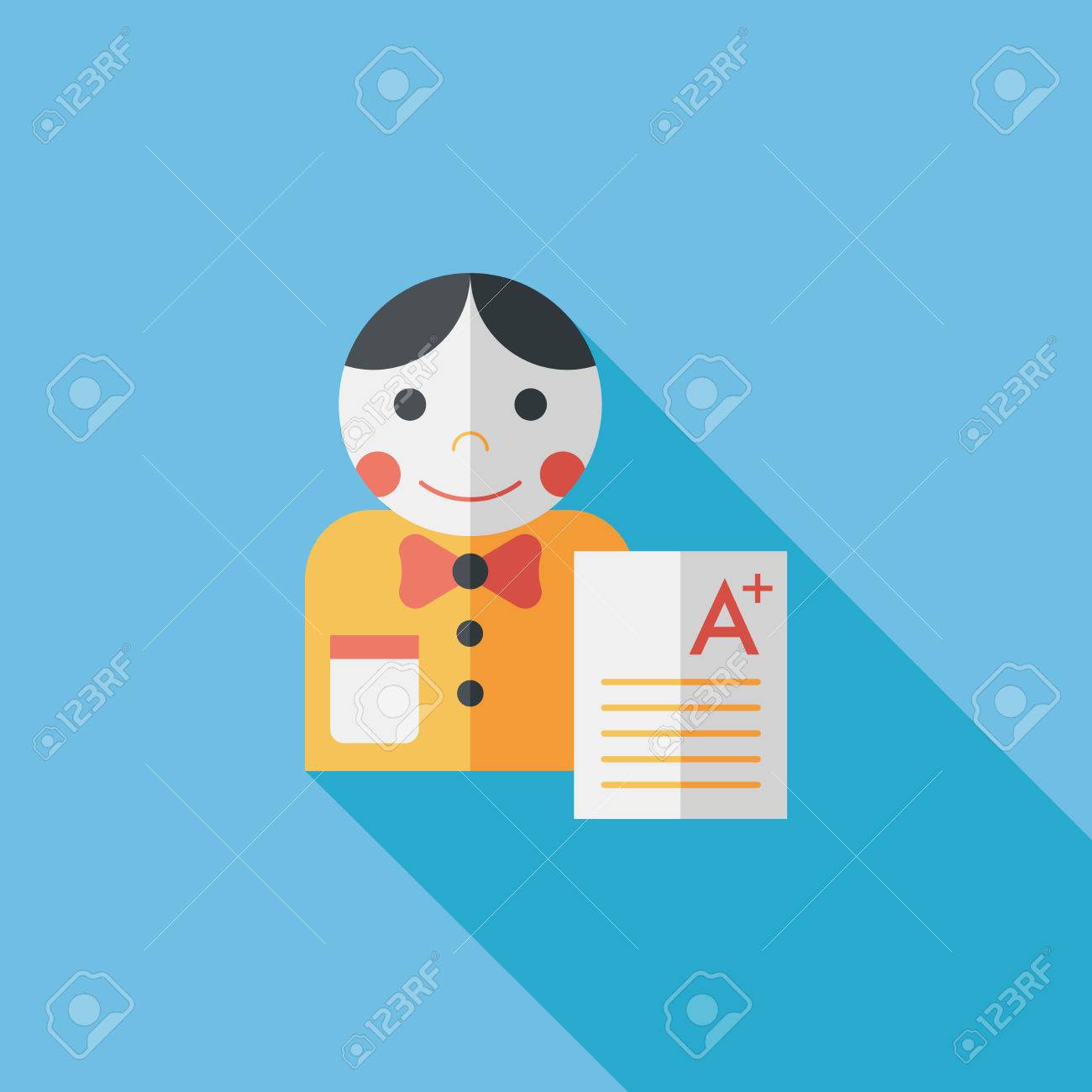 A plus grade in the notebook,flat icon with long shadow - 31016046 A plus grade in the notebook,flat icon with long shadow - 31016046