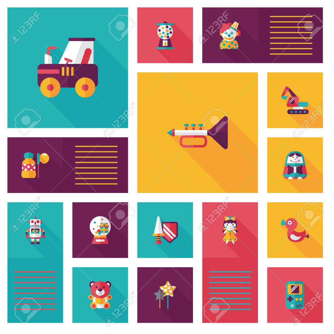 kid toys flat app ui background,eps10 - 31674630 kid toys flat app ui background,eps10 - 31674630