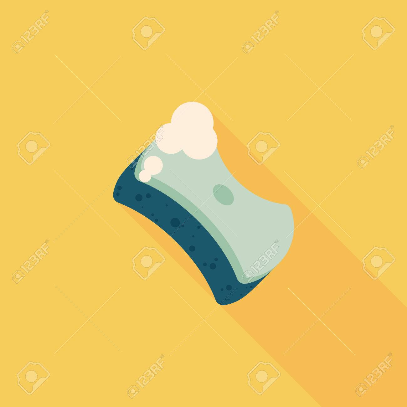 Kitchenware scouring pads flat icon with long shadow - 33157693 Kitchenware scouring pads flat icon with long shadow - 33157693