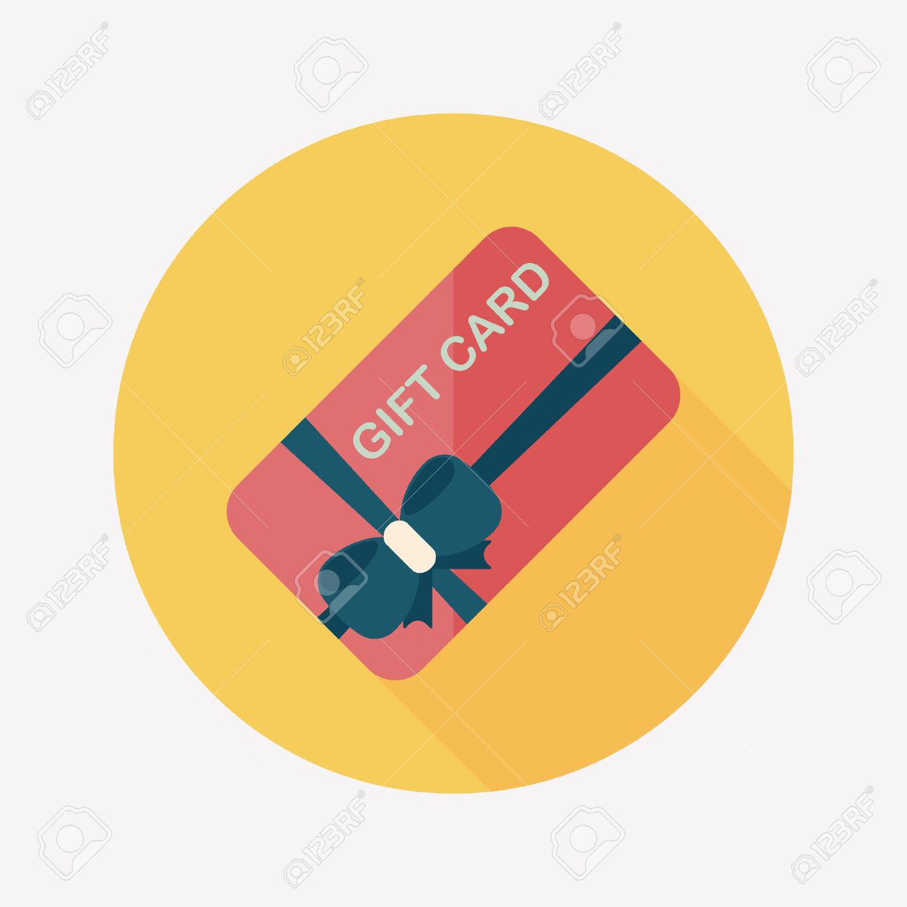 shopping gift card flat icon with long shadow,eps10 - 34110307 shopping gift card flat icon with long shadow,eps10 - 34110307