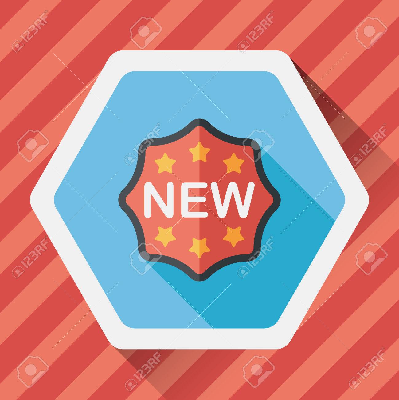 new sticker flat icon with long shadow,eps10 - 55461820 new sticker flat icon with long shadow,eps10 - 55461820
