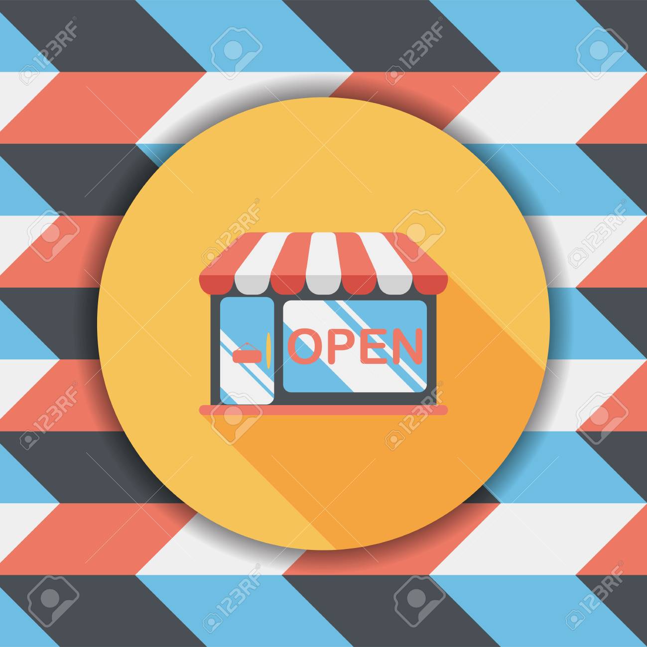 shopping store flat icon with long shadow - 56990368 shopping store flat icon with long shadow - 56990368