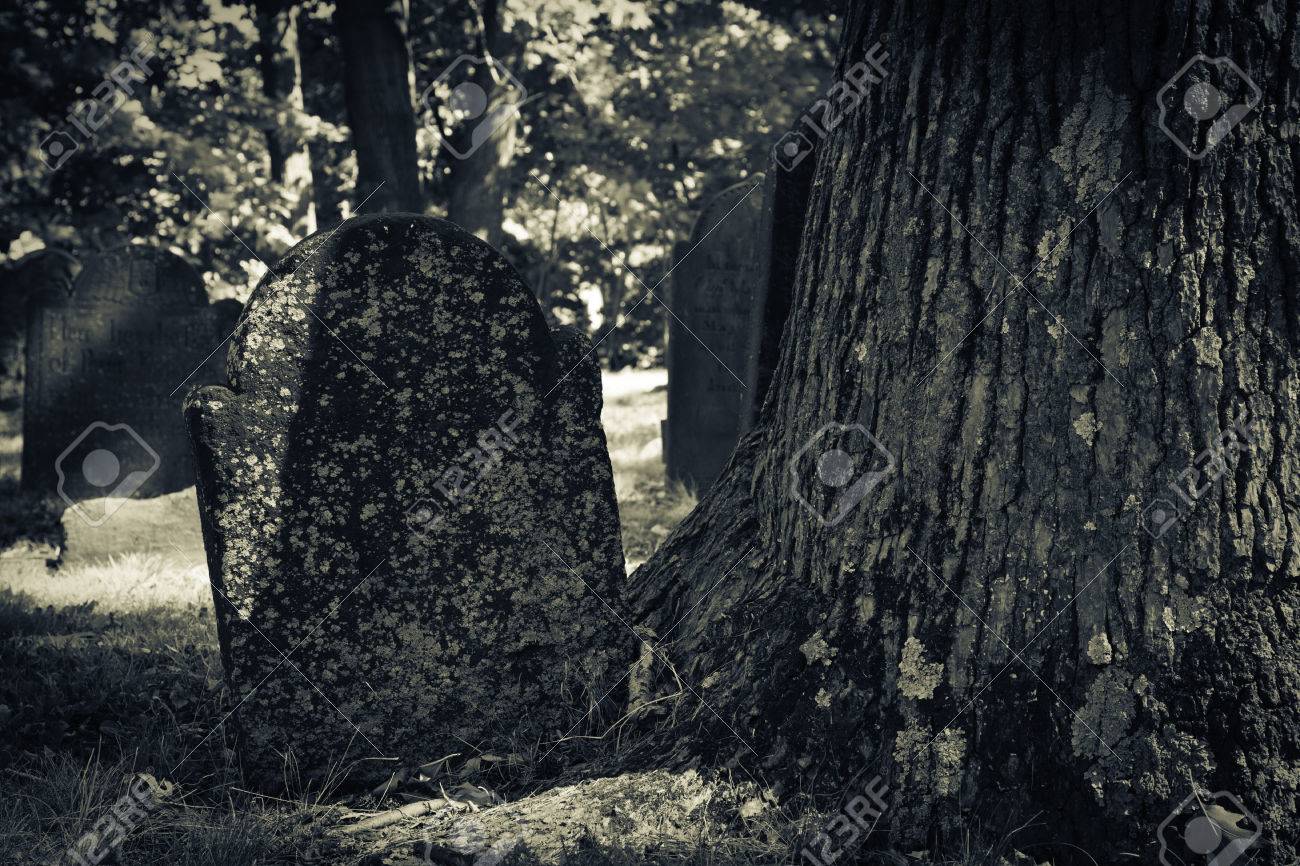 a very old tombstone