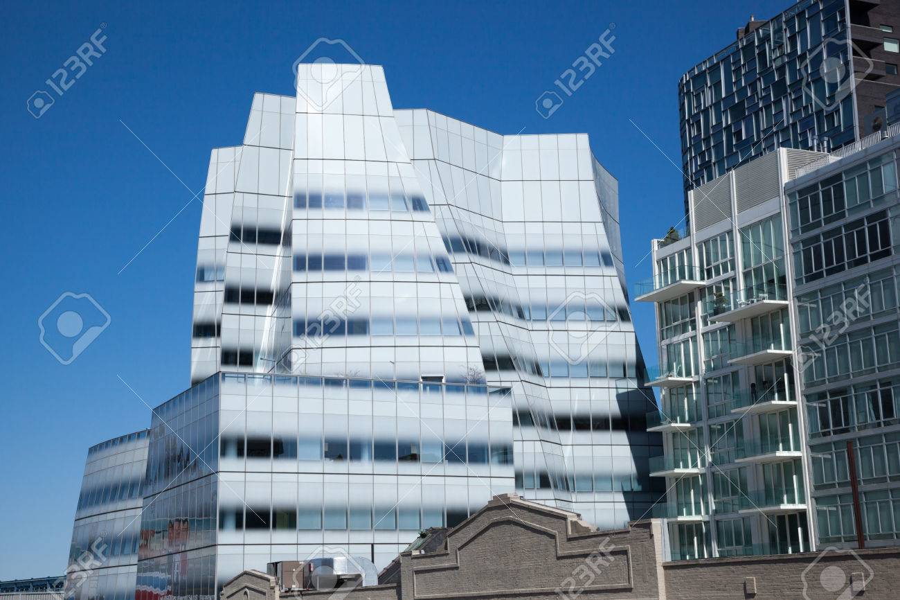 new york april 6 many styles of architecture can be seen stock