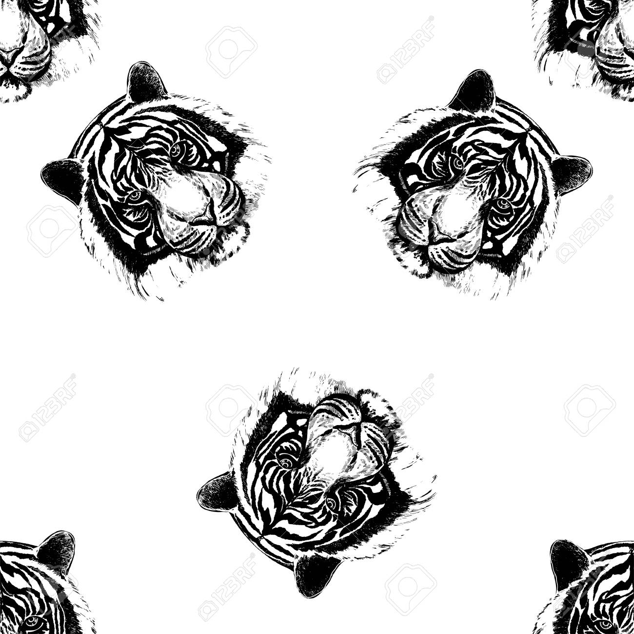 seamless pattern of hand