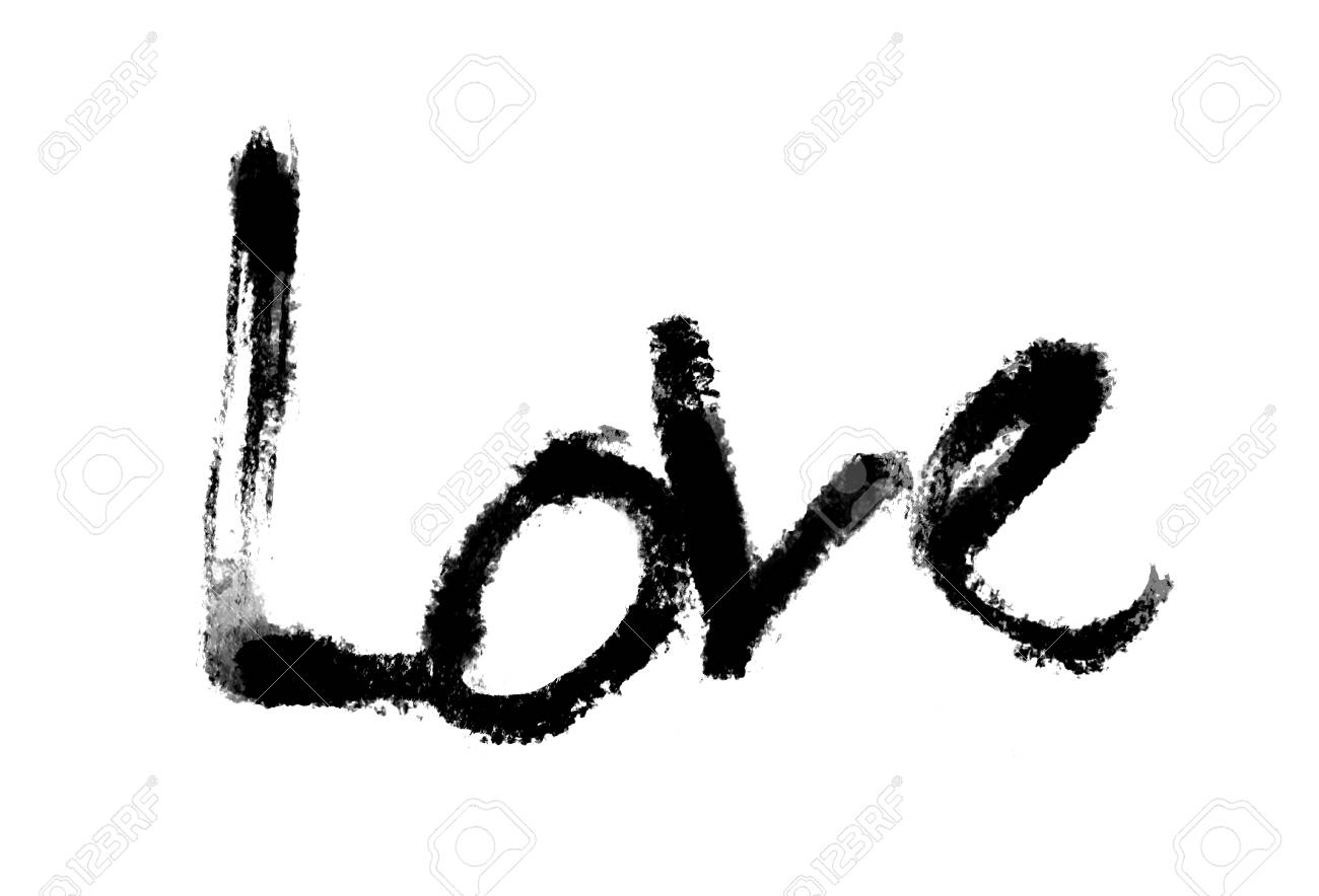 Love Painted The Word Love Hand Painted Artistic Word Love Black Rough Love Painted The Word Love Hand Painted Artistic Word Love Black Rough