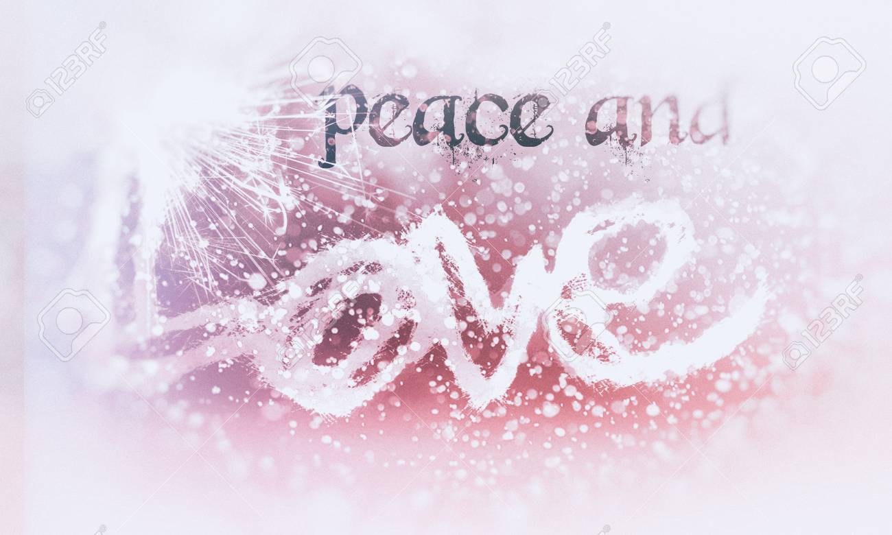 christmas card with the words peace and love with the love words for christmas card
