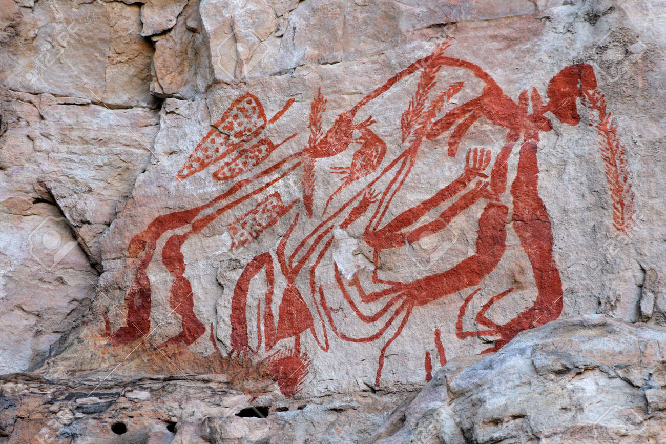 Aboriginal Rock Art At Ubirr, Kakadu National Park, Northern Territory, Australia Stock Photo, Picture and Royalty Free Image. Image 7349677.