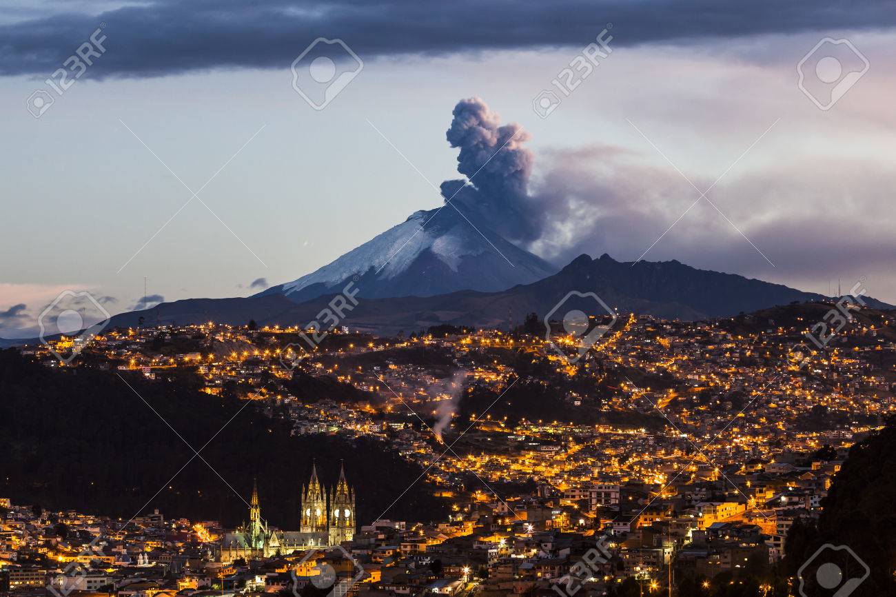 Cotopaxi volcano eruption seen from Quito, Ecuador - 62191960