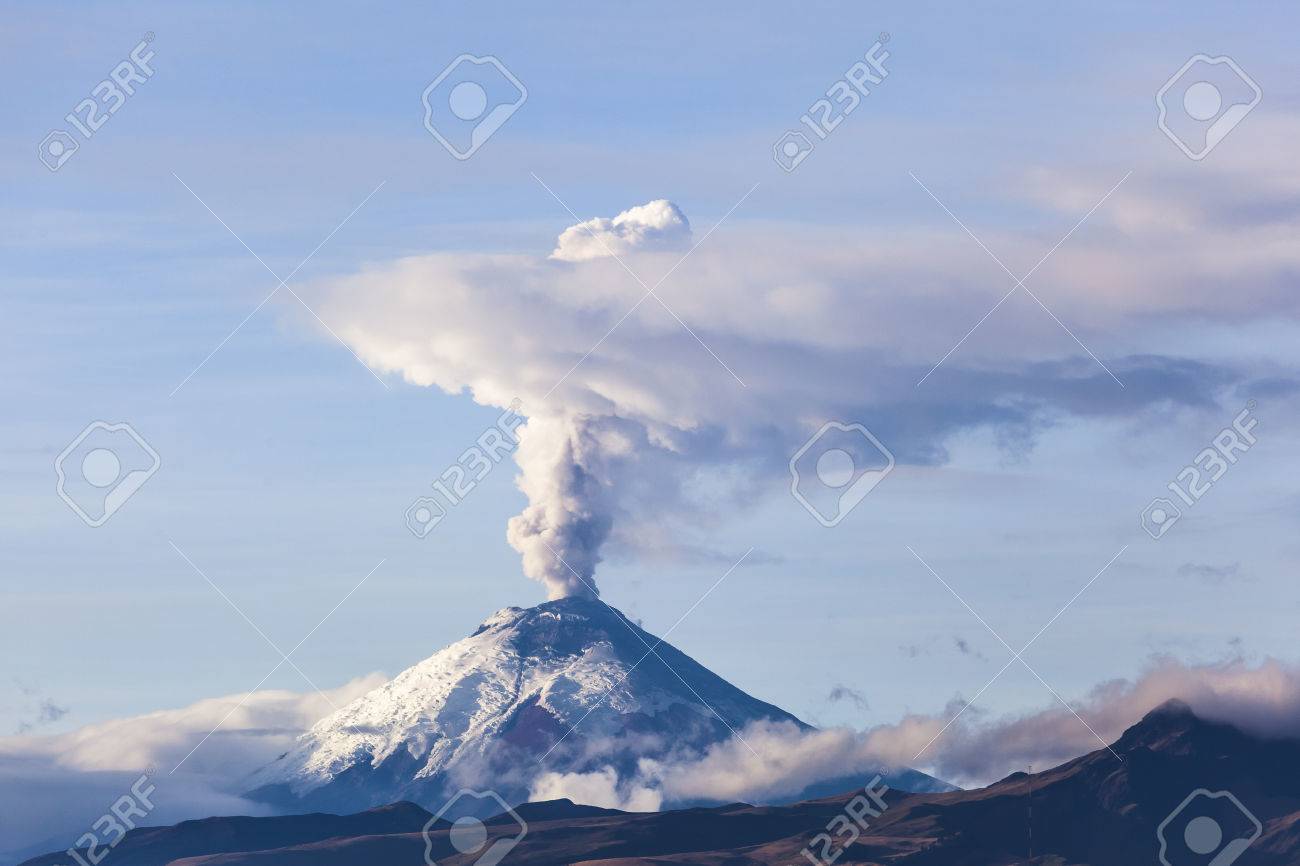 Cotopaxi volcano eruption seen from Quito, Ecuador - 62192477