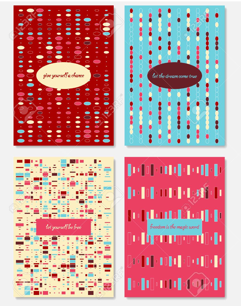 Vector Set Of Design Templates Abstract Colorful Background Royalty Free Cliparts Vectors And Stock Illustration Image 58458710