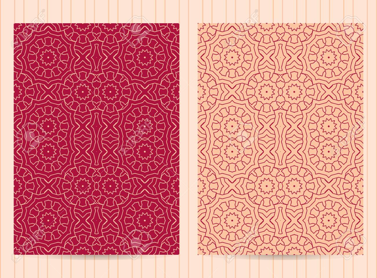 5x7 Zoll Grosse Karten Mit Mandala In Rosa Farbe Verziert Vector Schablone In Der Ostlichen Orientalischen Art Fur Restaurantmenu Flieger Grusskarte Broschure Bucheinband Und Irgendeine Andere Dekoration Lizenzfrei Nutzbare Vektorgrafiken Clip Arts