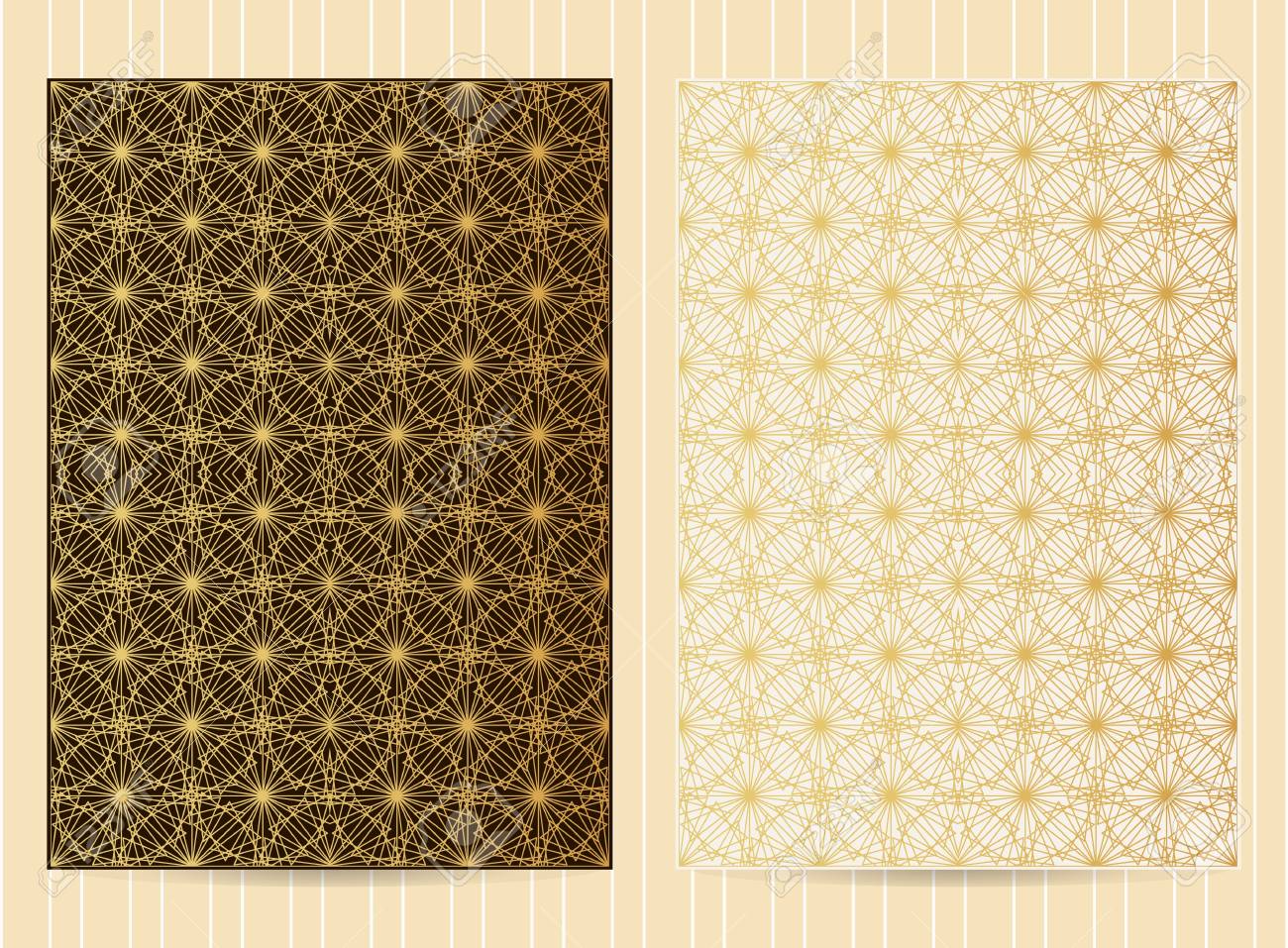 5x7 inch size cards in golden color vector luxury templates 5x7 templates