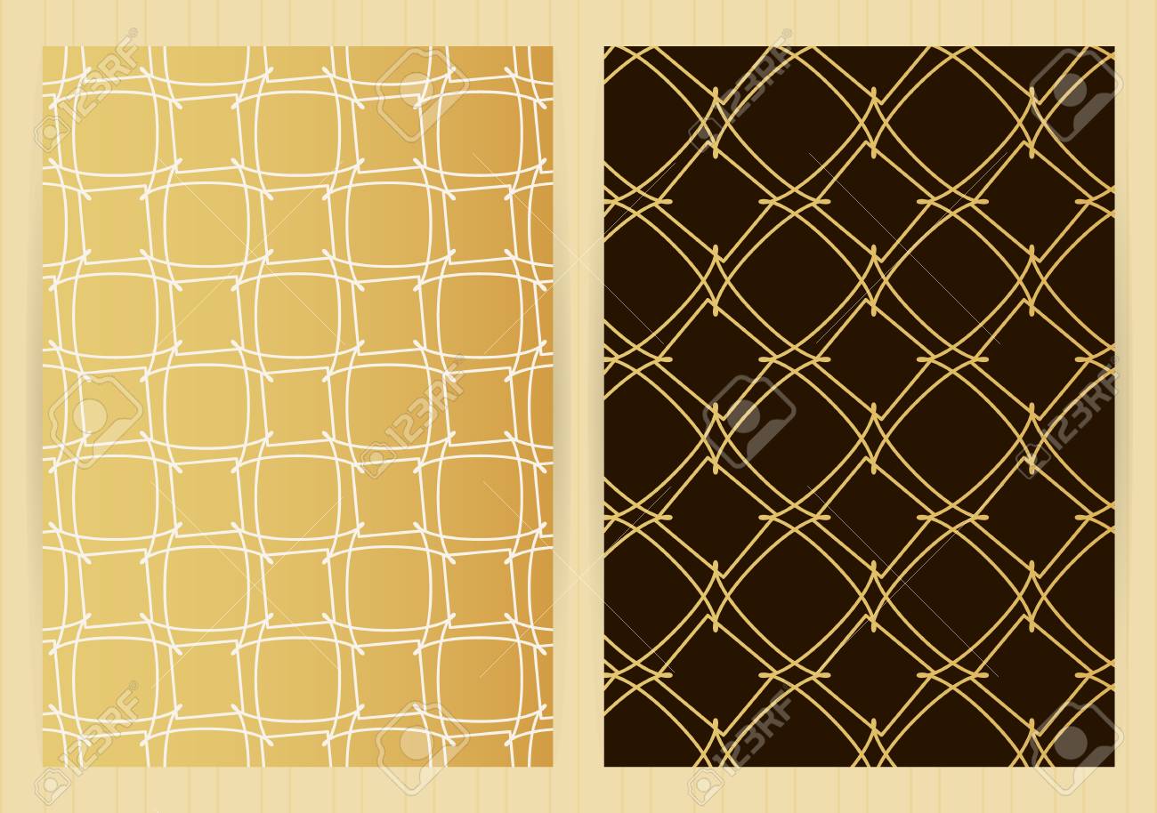 covers with abstract golden pattern vector backgrounds for