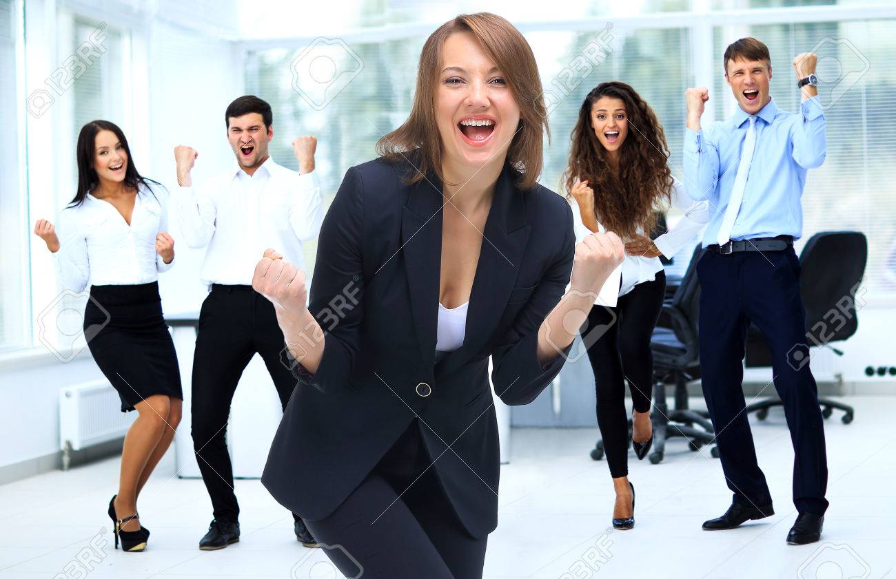 Happy Successful Business team at modern office - 61520351 Happy Successful Business team at modern office - 61520351