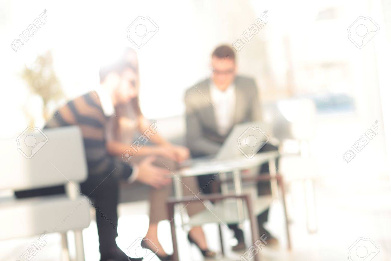 Blurred abstract background of business discussion people group. Blurry view inside office interior - 66015799 Blurred abstract background of business discussion people group. Blurry view inside office interior - 66015799