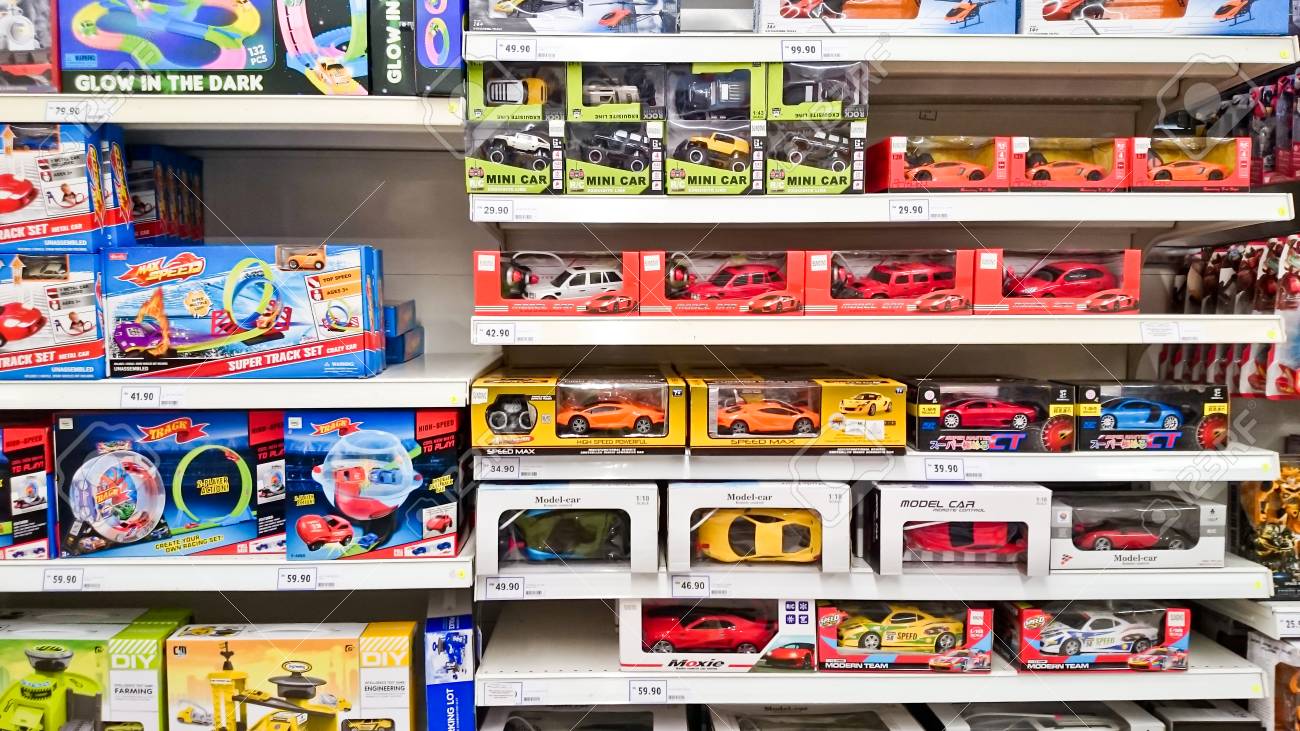 Melaka Malaysia April 13 2018 Assorted Toys On Shelf Rack Display In The Tesco Store Stock Photo Picture And Royalty Free Image Image 99674819