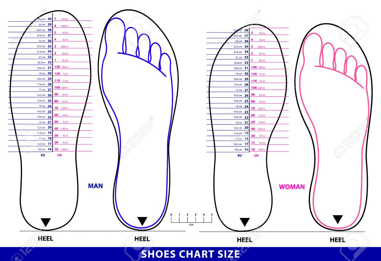 foot shoe size chart