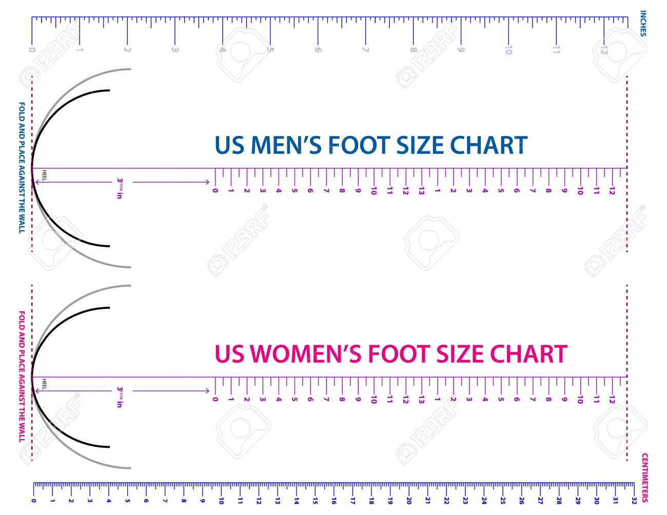 Set Of Shoes Chart Size Or Socks Chart Size Or Measurement Foot Chart Concept. Royalty Free SVG, Cliparts, Vectors, and Stock Illustration. Image 140401376. for Free Printable Foot Measurement Chart