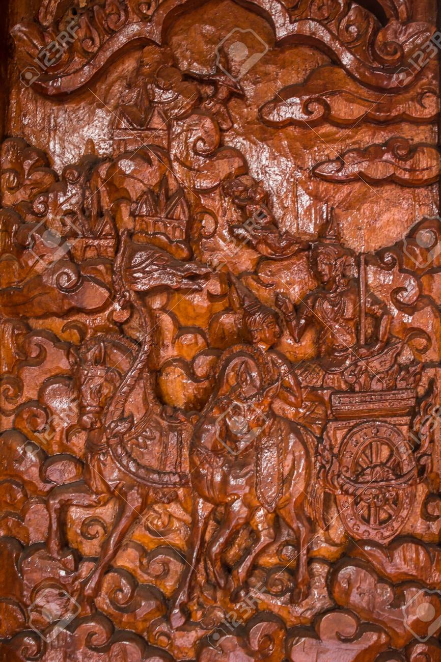 Wood thai pattern handmade wood carvings stock photo picture and Wood thai pattern handmade wood carvings stock photo picture and