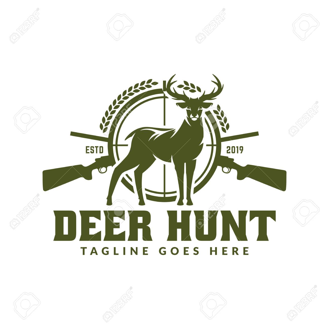 Hunting Logo Hunt Badge Or Emblem For Hunting Club Or Sport