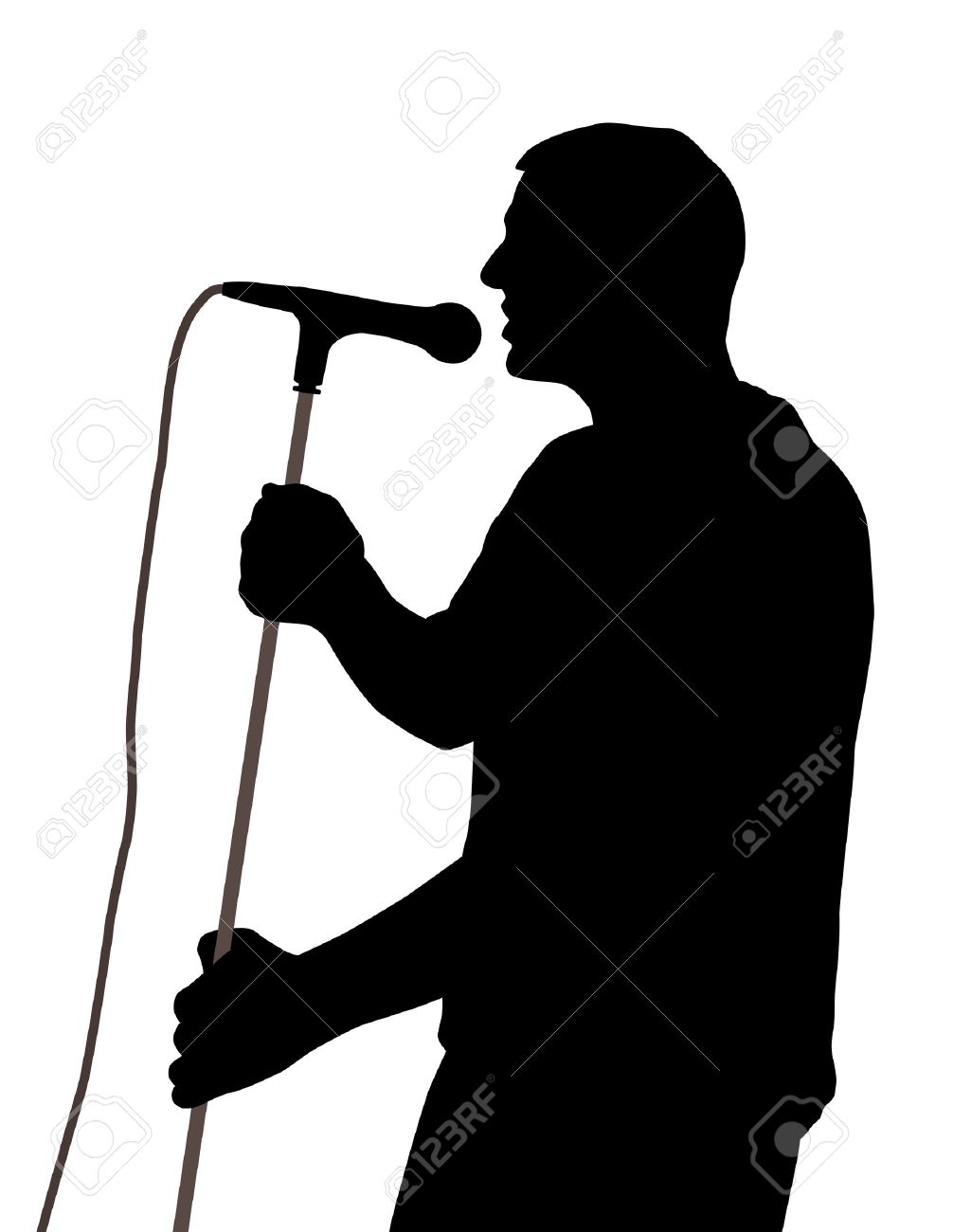 男性歌手のイラスト素材 ベクタ Image