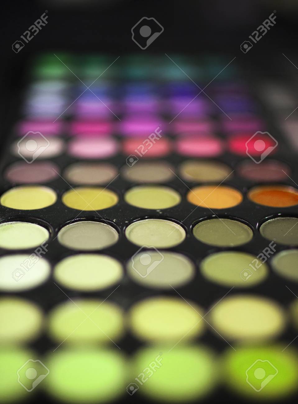 Professional Make Up Colors Mascara Shades Palette On Neutral