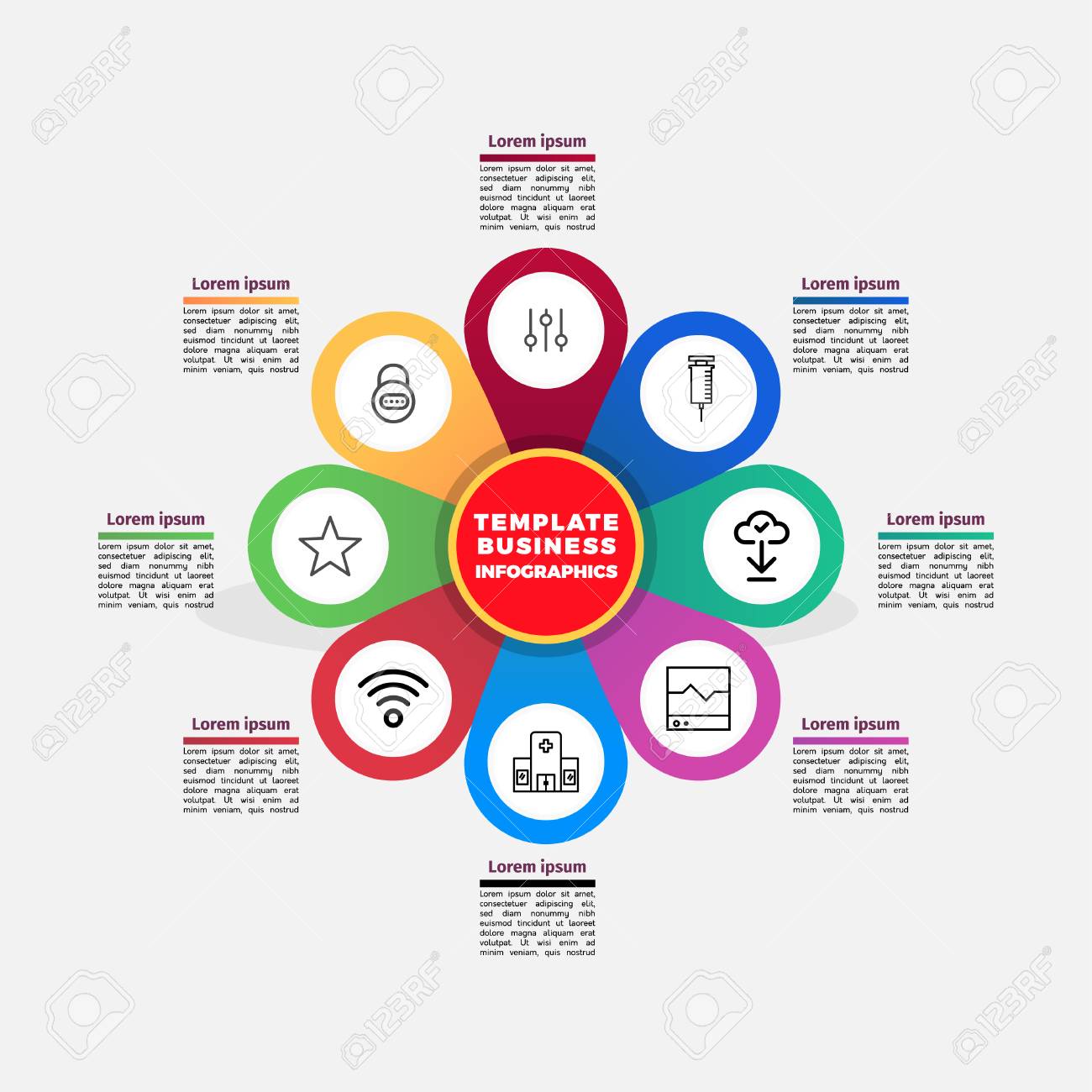 infographic template design vector for workflow layout diagram web design flyer