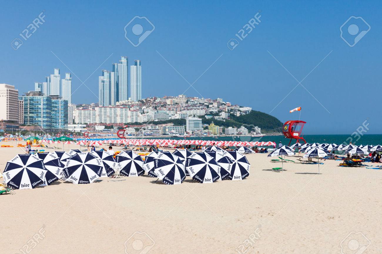 Busan South Korea August 22 2014 The View Of Haeundae Beach