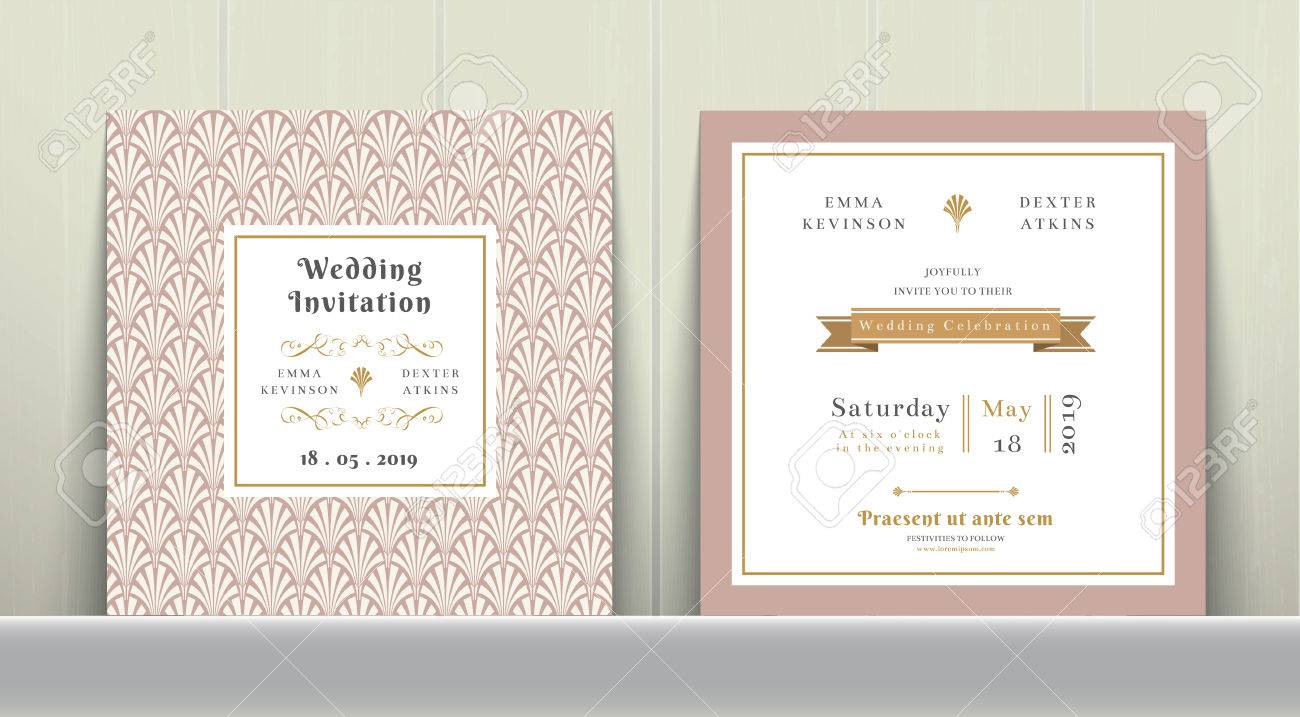 pink invitation card
