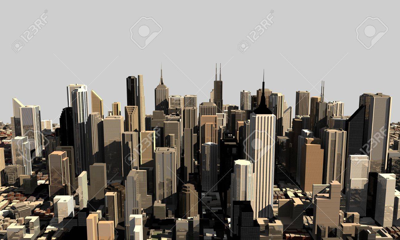 3d Model Of City 3d Rendering Illustration Stock Photo Picture And Royalty Free Image Image