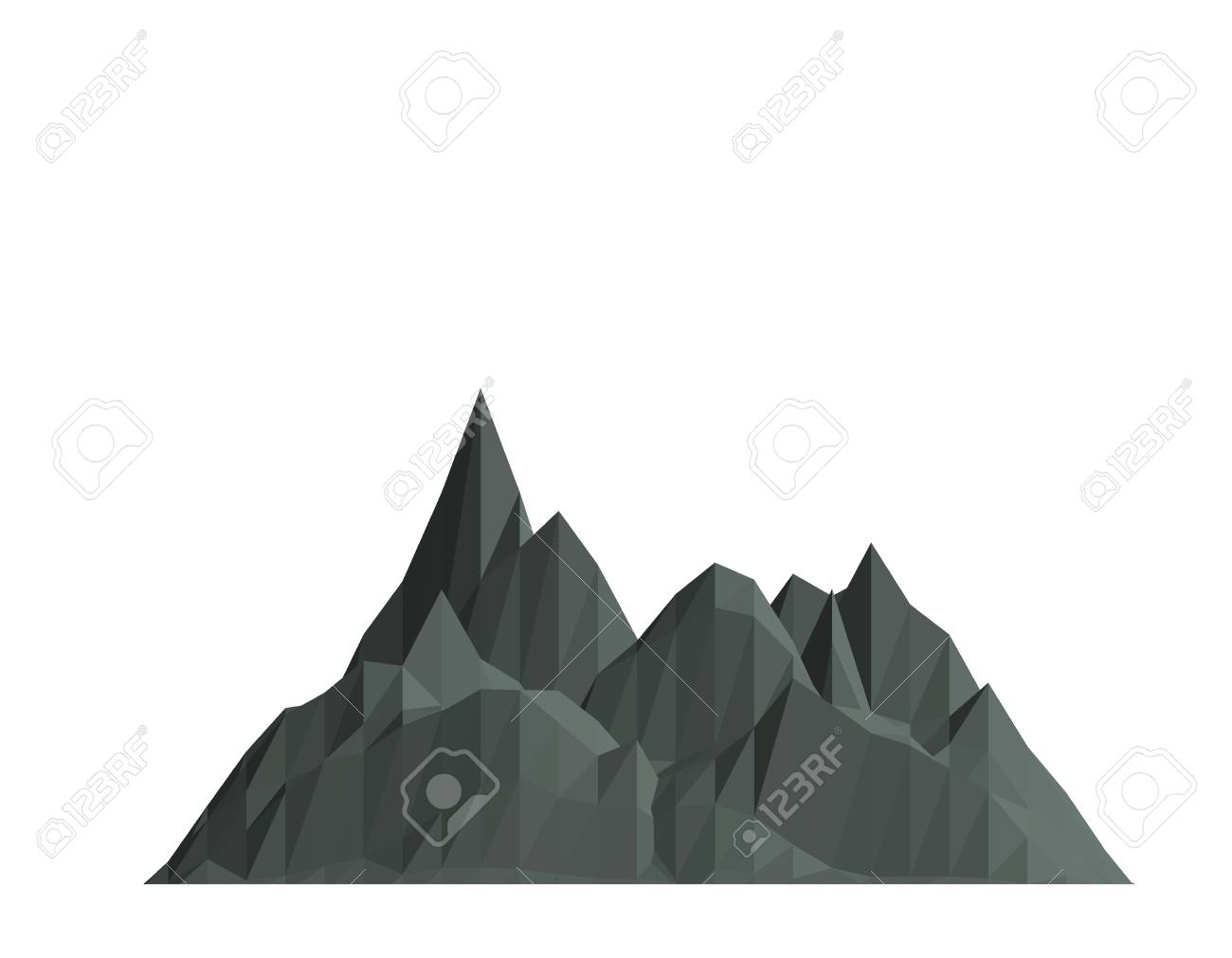 Mountain Rock. Isolated On White Background. Vector Illustration. Flat  Style. Royalty Free SVG, Cliparts, Vectors, And Stock Illustration. Image  112653680.