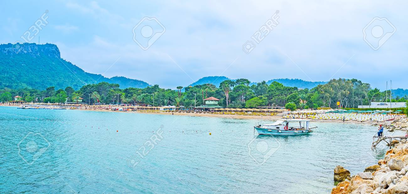 Kemer Turkey May 5 2017 Panorama Of Moonlight Beach Perfect