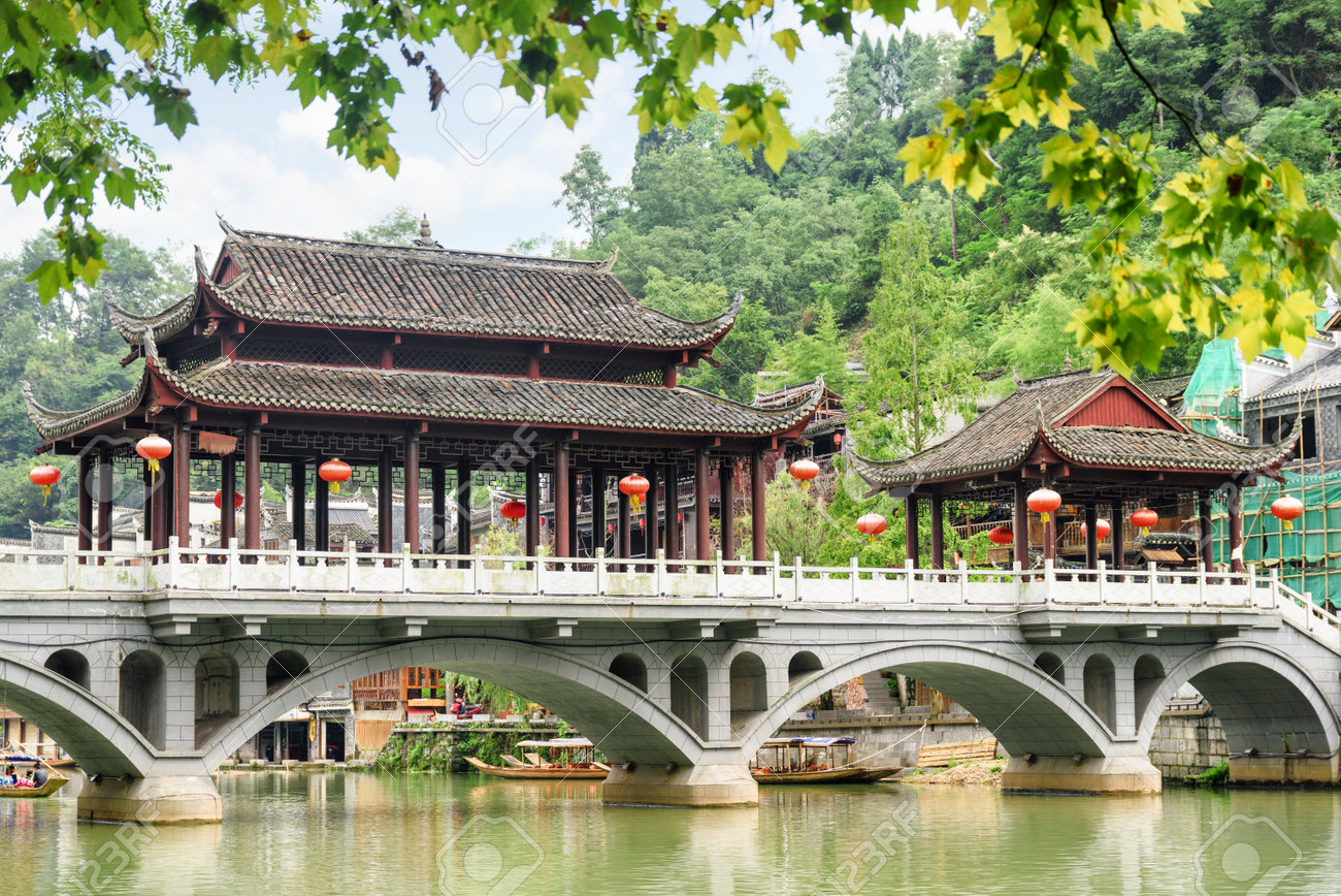 ancient chinese architecture elements shanghai scenic view of bridge with elements traditional chinese architecture over the tuojiang river in phoenix view of bridge with elements traditional ancient chinese architecture elements shanghai scenic view of bridge with elements traditional chinese architecture over the tuojiang river in phoenix view of bridge with elements traditional