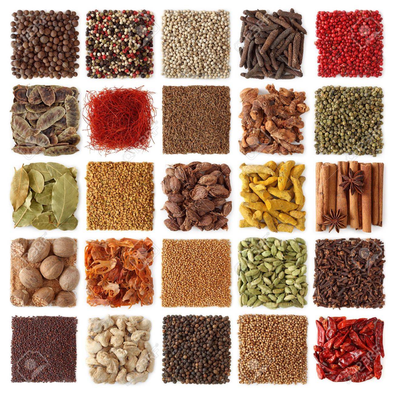 Indian spices collection isolated on white background - 8394661 Indian spices collection isolated on white background - 8394661