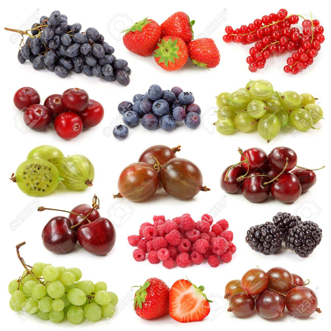Berry isolated on white background, top view, healthy food concept, round  frame of different berries with empty space for text Stock Photo - Alamy, image size:1300x1300