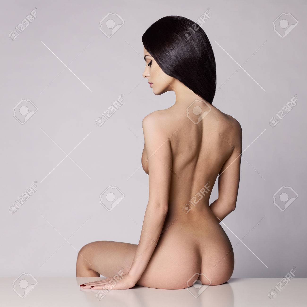 Fashion Art Studio Photo Of Elegant Naked Lady Stock Photo, Picture and  Royalty Free Image. Image 36882911.