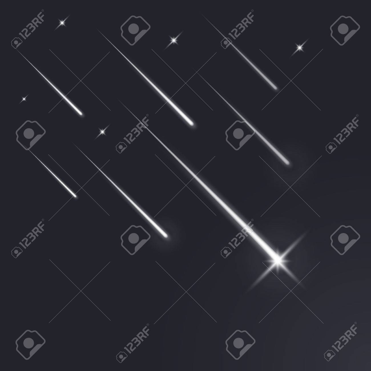 流れ星銀河で隕石の落下の光 ベクトル イラスト コスモス のイラスト素材 ベクタ Image
