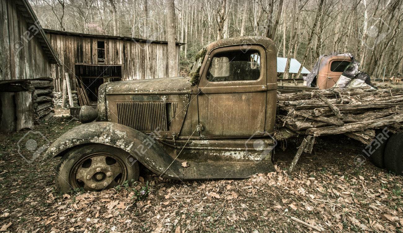 Old Dodge Pickup Truck Gatlinburg Tennessee Usa March 25