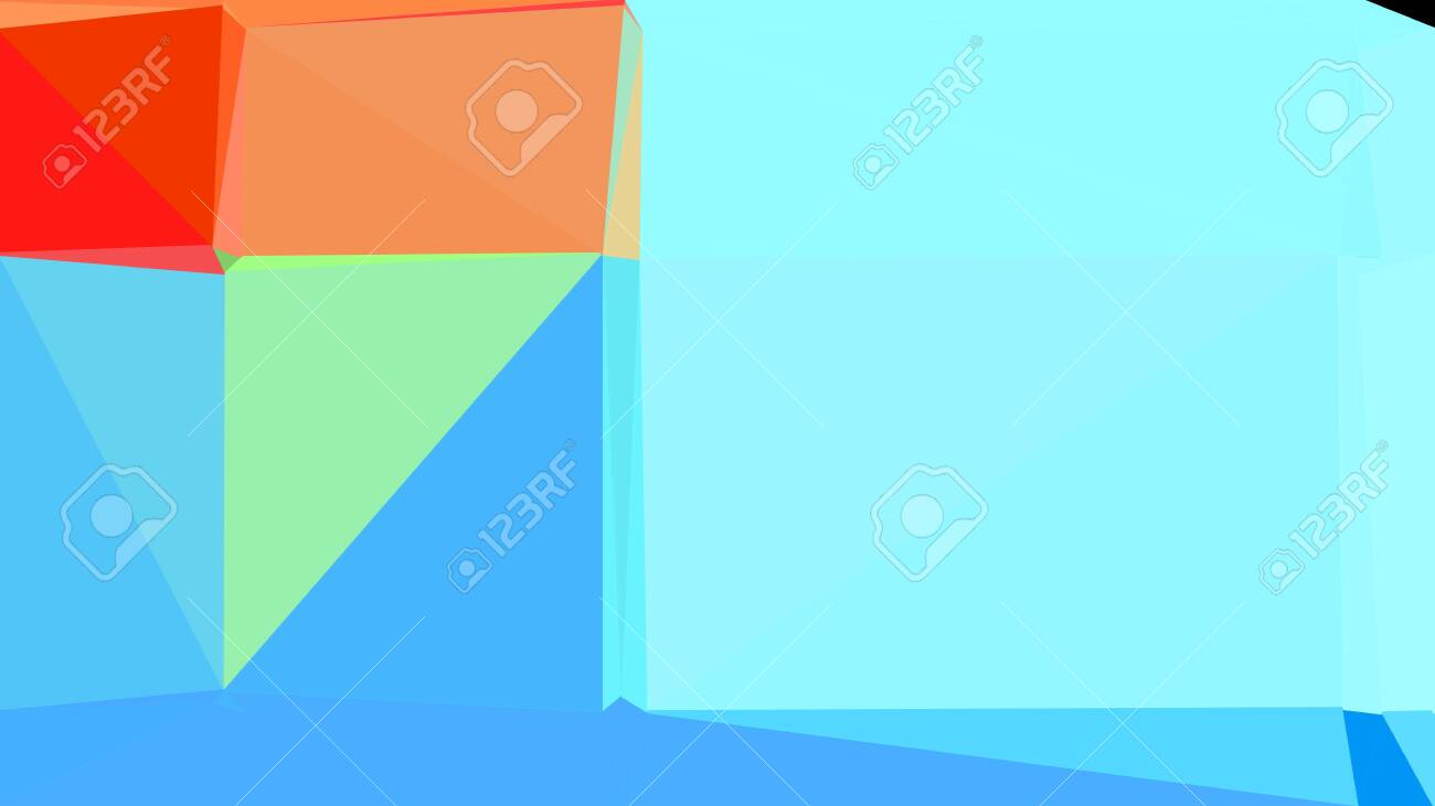 Abstract Color Triangles Geometric Background With Baby Blue