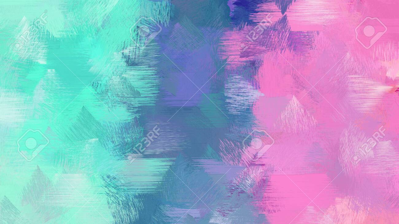 Abstract Brushed Watercolor Background Sky Blue And Pastel Magenta